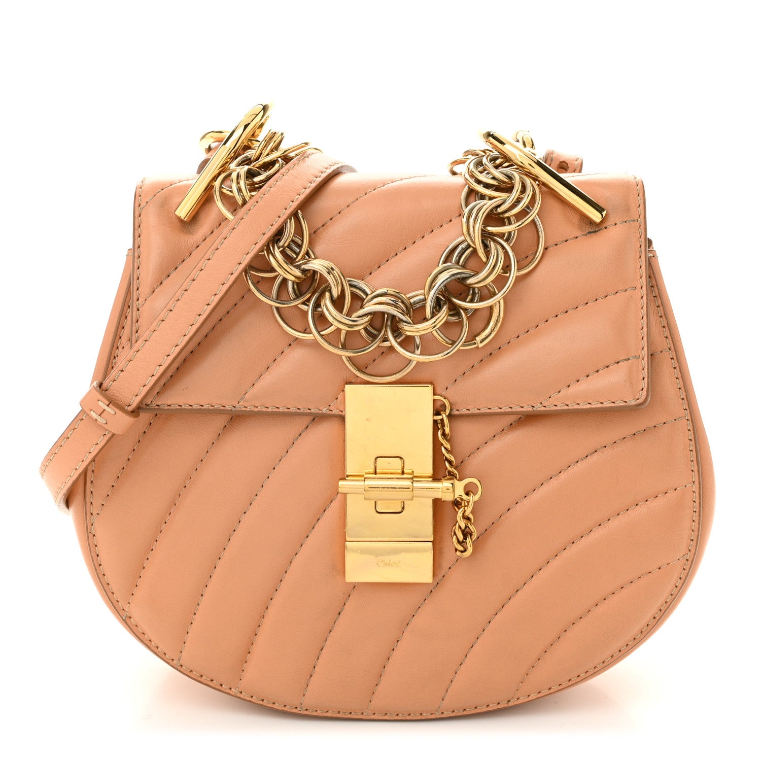 Chloe Calfskin Quilted Mini Drew Bijou Shoulder Bag Blushy Pink 1 of 10