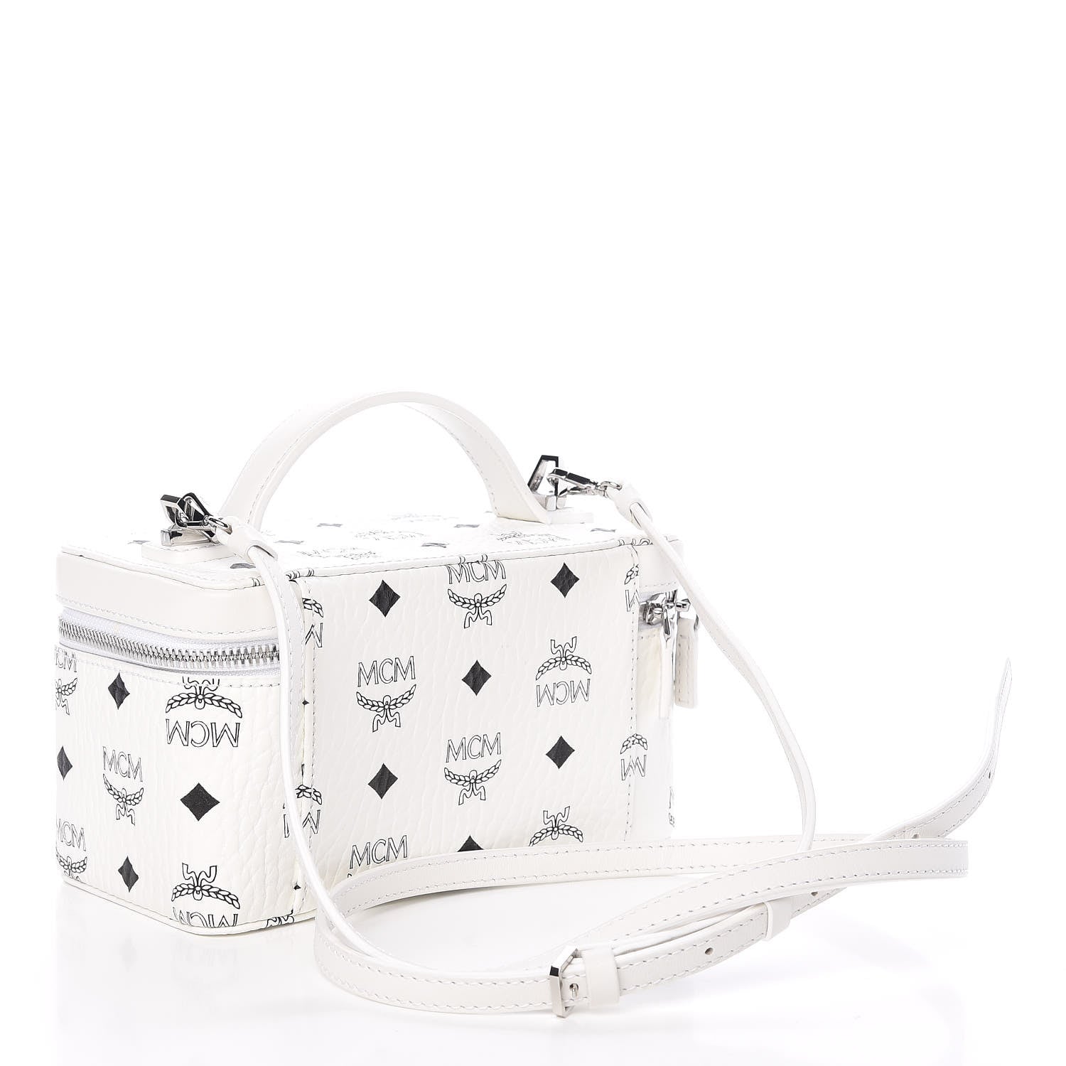 MCM Visetos Vanity Case White 3 of 10