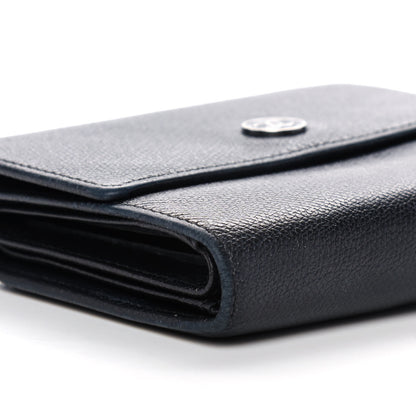 Chanel Grained Calfskin CC Button Flap Wallet Black 10 of 17