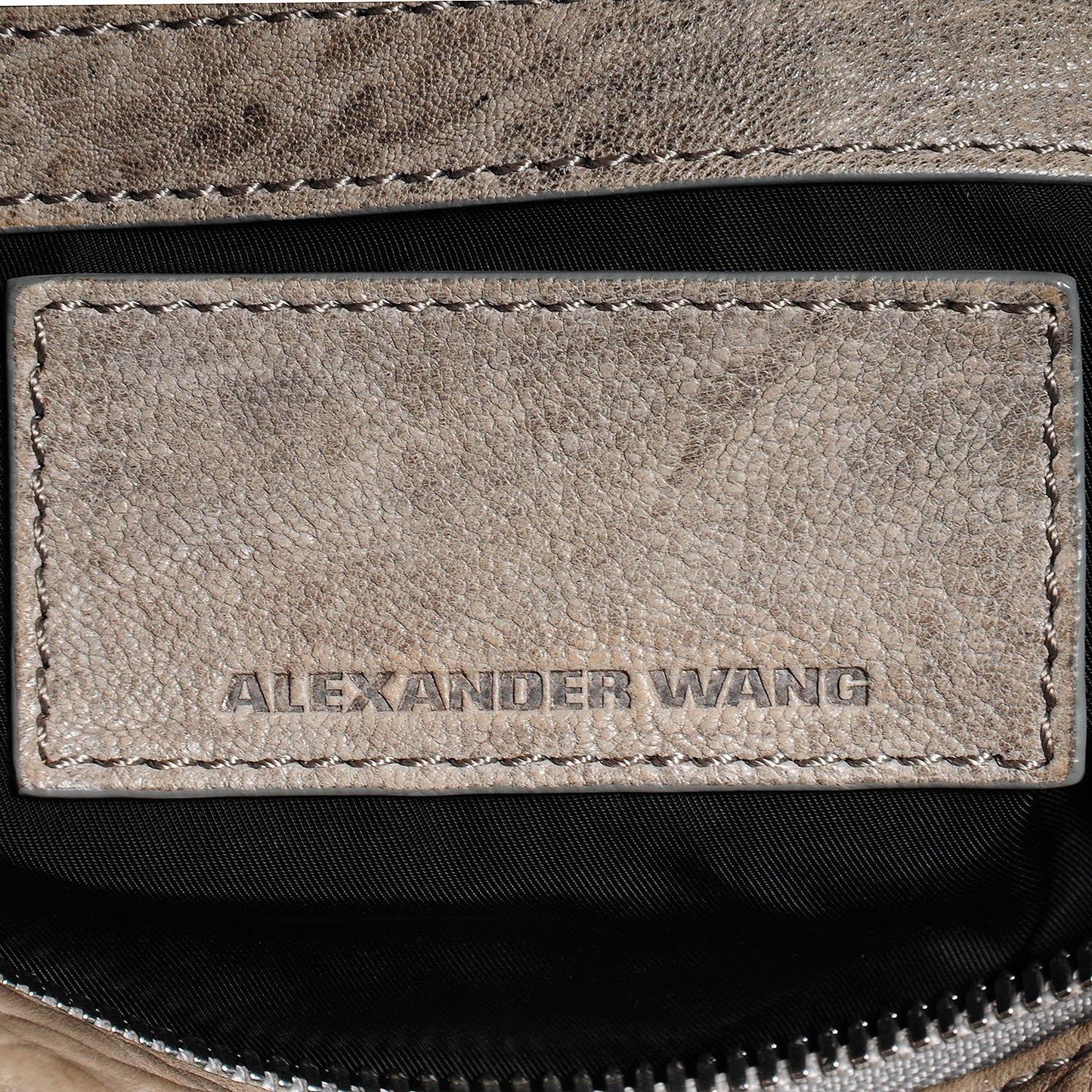 Pebbled Lambskin Rocco Melange Grey