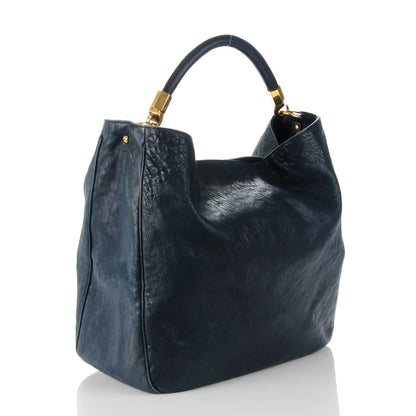 Saint Laurent Goatskin Large Roady Navy 3 of 7
