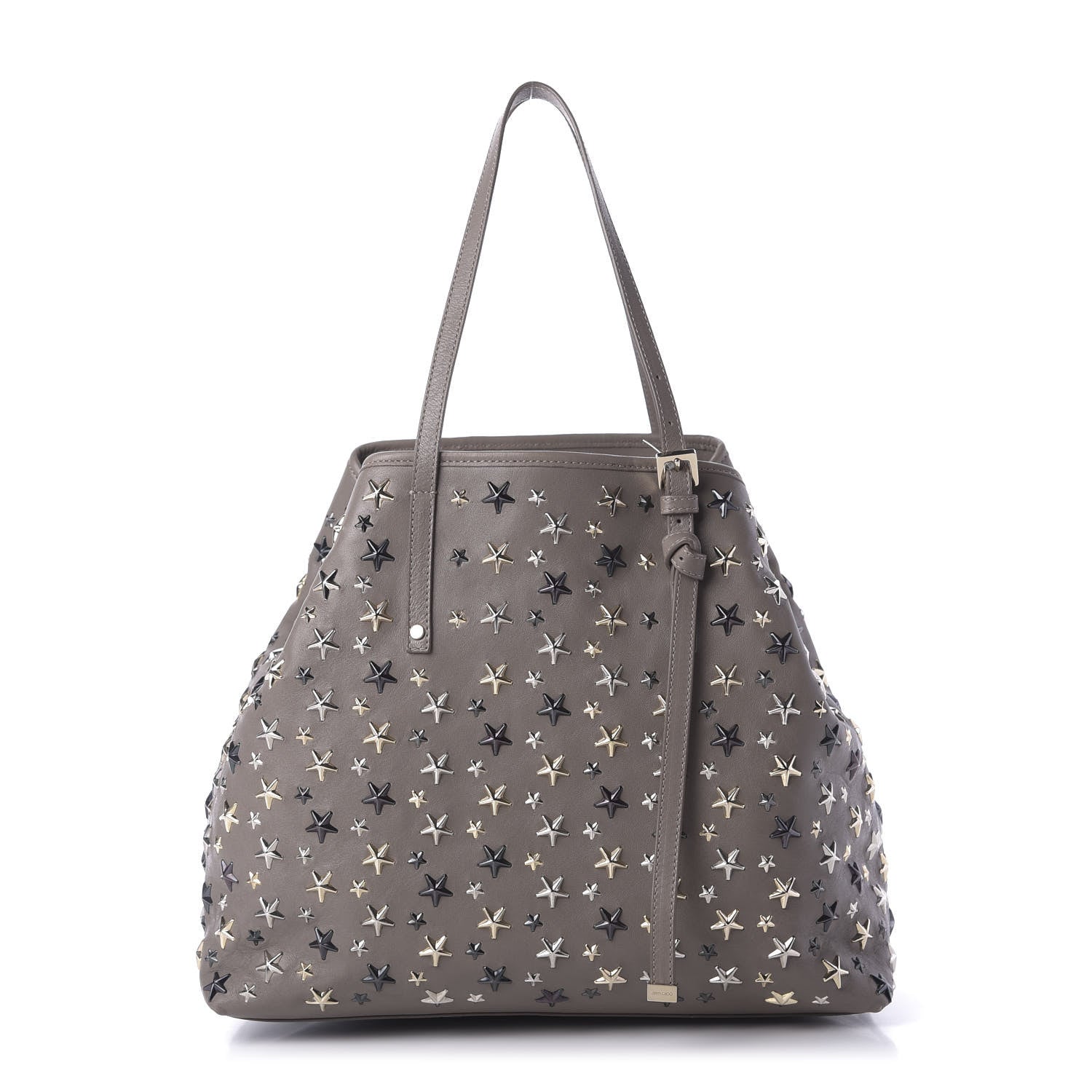 Jimmy Choo Calfskin Small Sofia Star Studded Tote Grey 1 of 9