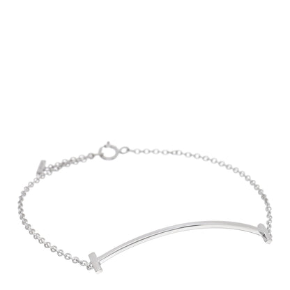Tiffany 18K White Gold T Smile Bracelet 1 of 3