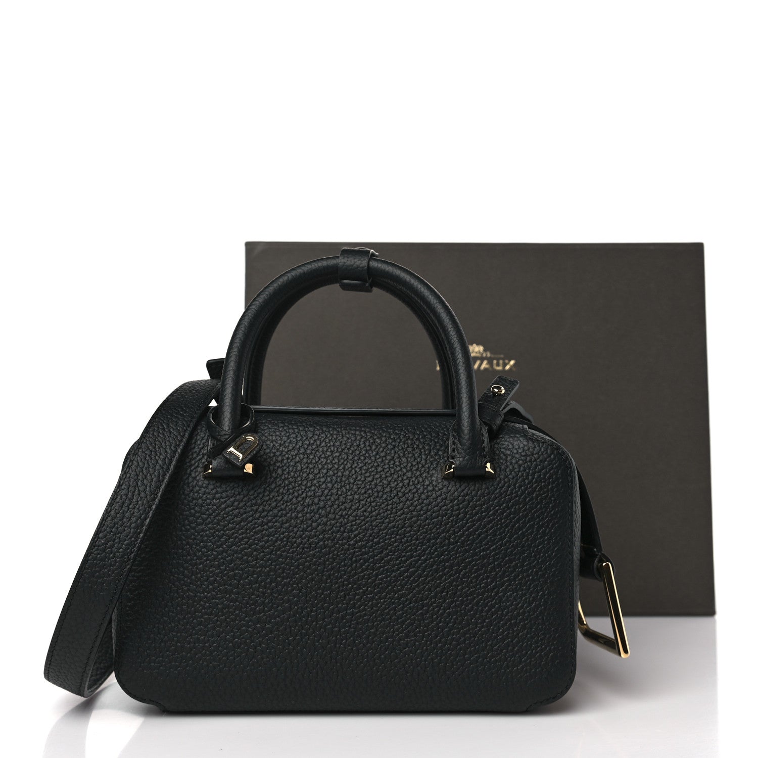 Delvaux Taurillon Soft Mini Cool Box Satchel Black 9 of 9