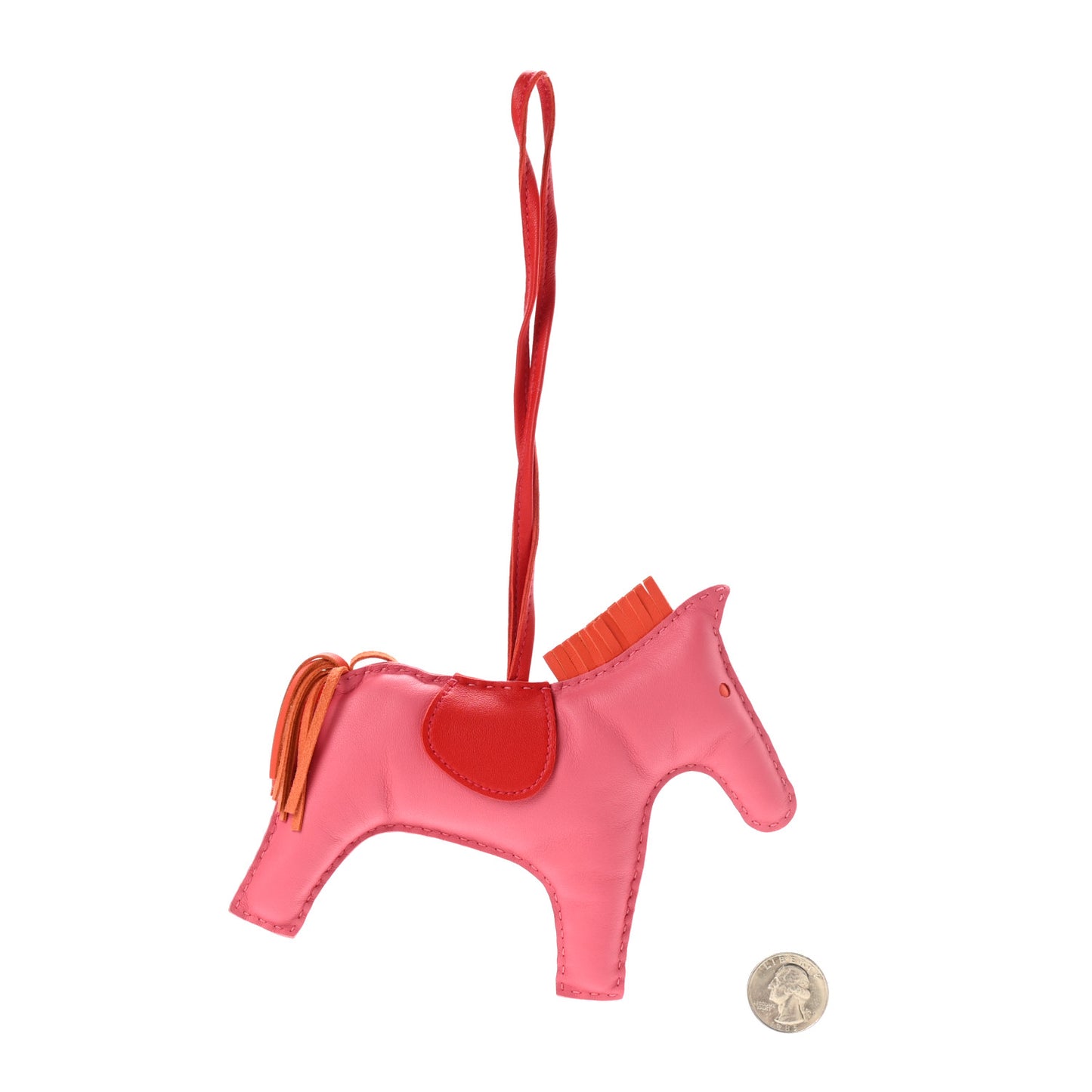 Milo Lambskin Grigri Rodeo Horse Bag Charm GM Rose Azalee Orange Poppy Rouge Indien