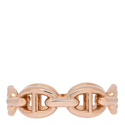 Hermes 18K Rose Gold PM Chaine d'Ancre Enchainee Ring 54 6.75 4 of 9