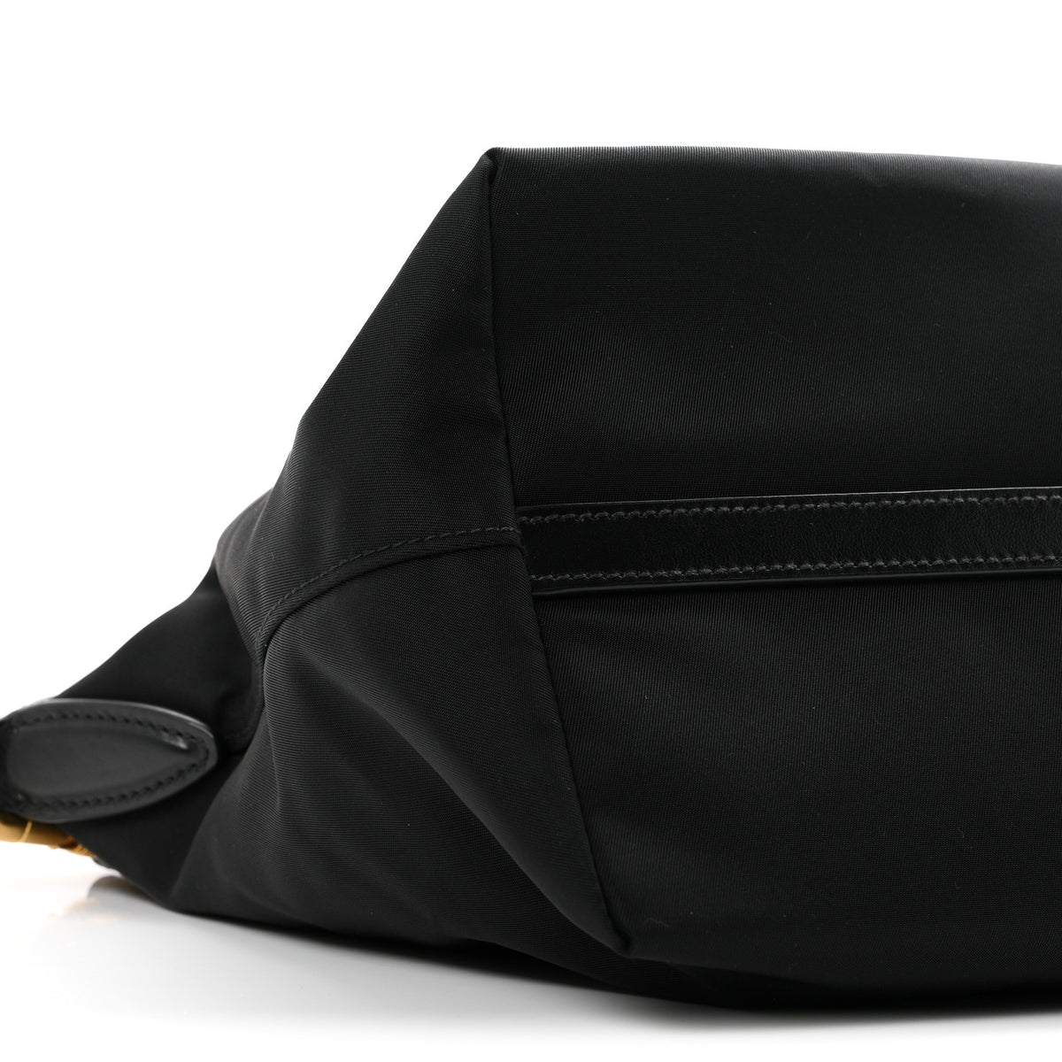 Tessuto Nylon Soft Calf Shopping Tote Black