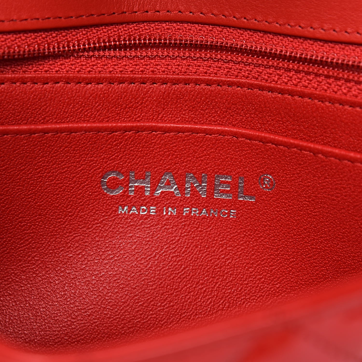 Chanel Patent Calfskin Quilted Bi-Color Mini Rectangular Flap Red Black 6 of 11