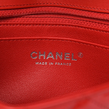 Chanel Patent Calfskin Quilted Bi-Color Mini Rectangular Flap Red Black 6 of 11