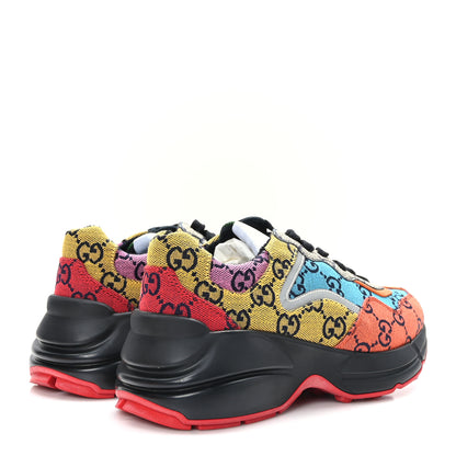 Gucci Monogram Multicolor GG Supreme Monogram Womens Rhyton Sneakers 35.5 Multicolor 4 of 7