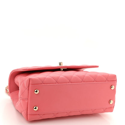 Chanel Caviar Quilted Mini Coco Handle Flap Pink 4 of 11
