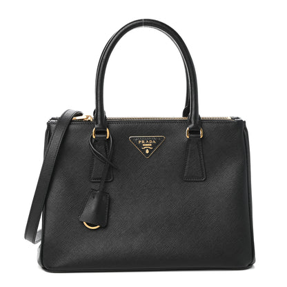 Prada Saffiano Small Galleria Double Zip Tote Black 2 of 25