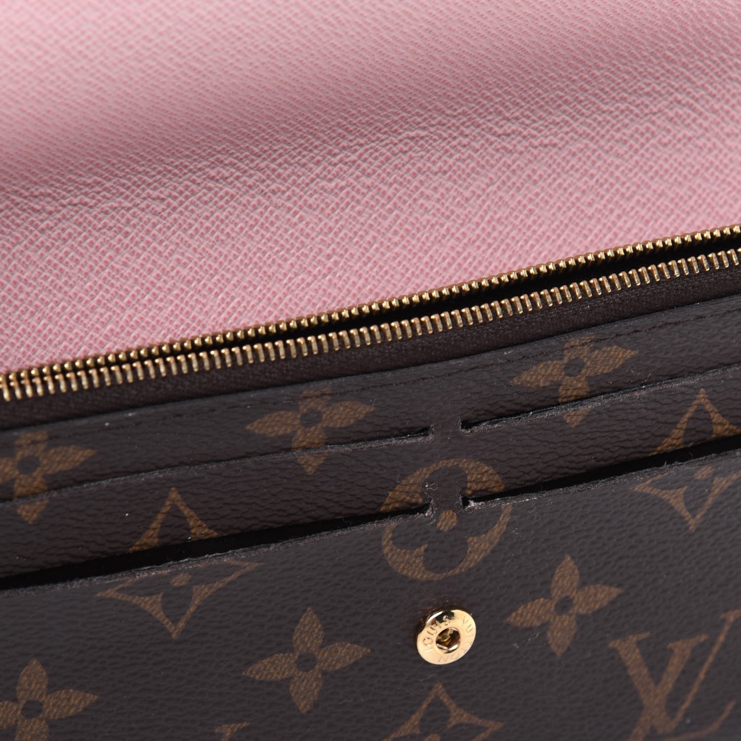 Monogram Emilie Wallet Rose Ballerine
