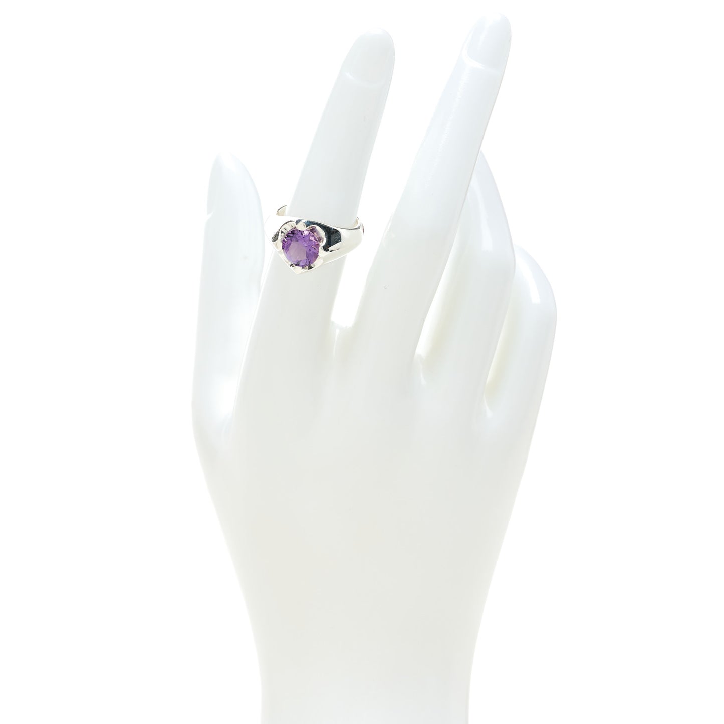 Sterling Silver Amethyst Elsa Peretti Ring 52 6
