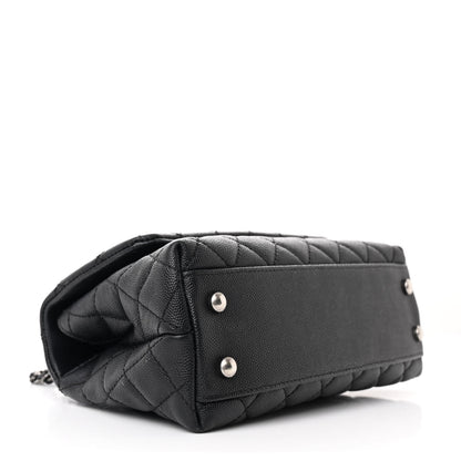 Chanel Caviar Lizard Embossed Quilted Mini Coco Handle Flap Black 4 of 11