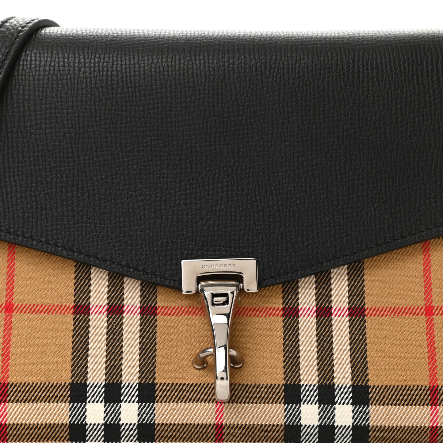 Derby Calfskin Vintage Check Small Macken Crossbody Bag Black