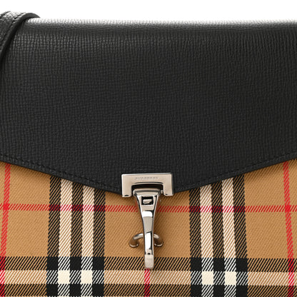 Burberry Derby Calfskin Vintage Check Small Macken Crossbody Bag Black 8 of 10