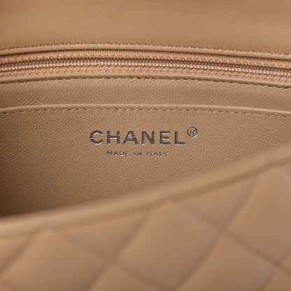 Chanel Lambskin Quilted Mini Rectangular Flap Beige 8 of 11