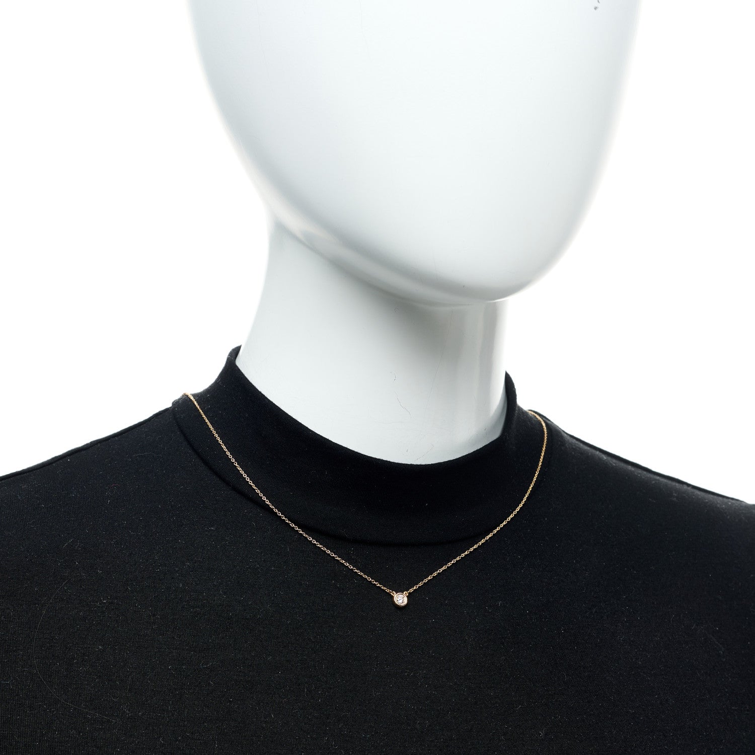Tiffany 18K Rose Gold Diamond .14ct Elsa Peretti Diamonds by the Yard Pendant Necklace 2 of 5