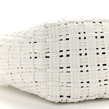 Balenciaga Varnished Faux Calfskin Braided XS Bistro Basket White 9 of 10