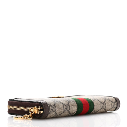 Gucci GG Supreme Monogram Web Ophidia Zip Around Wallet Brown 4 of 7