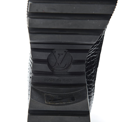 Louis Vuitton Suede Calfskin Monogram Laureate Platform Desert Boots 37 Black 9 of 9
