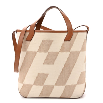 Hermes Swift Toile H Cabas H En Biais 27 Ecru Naturel Gold 1 of 9
