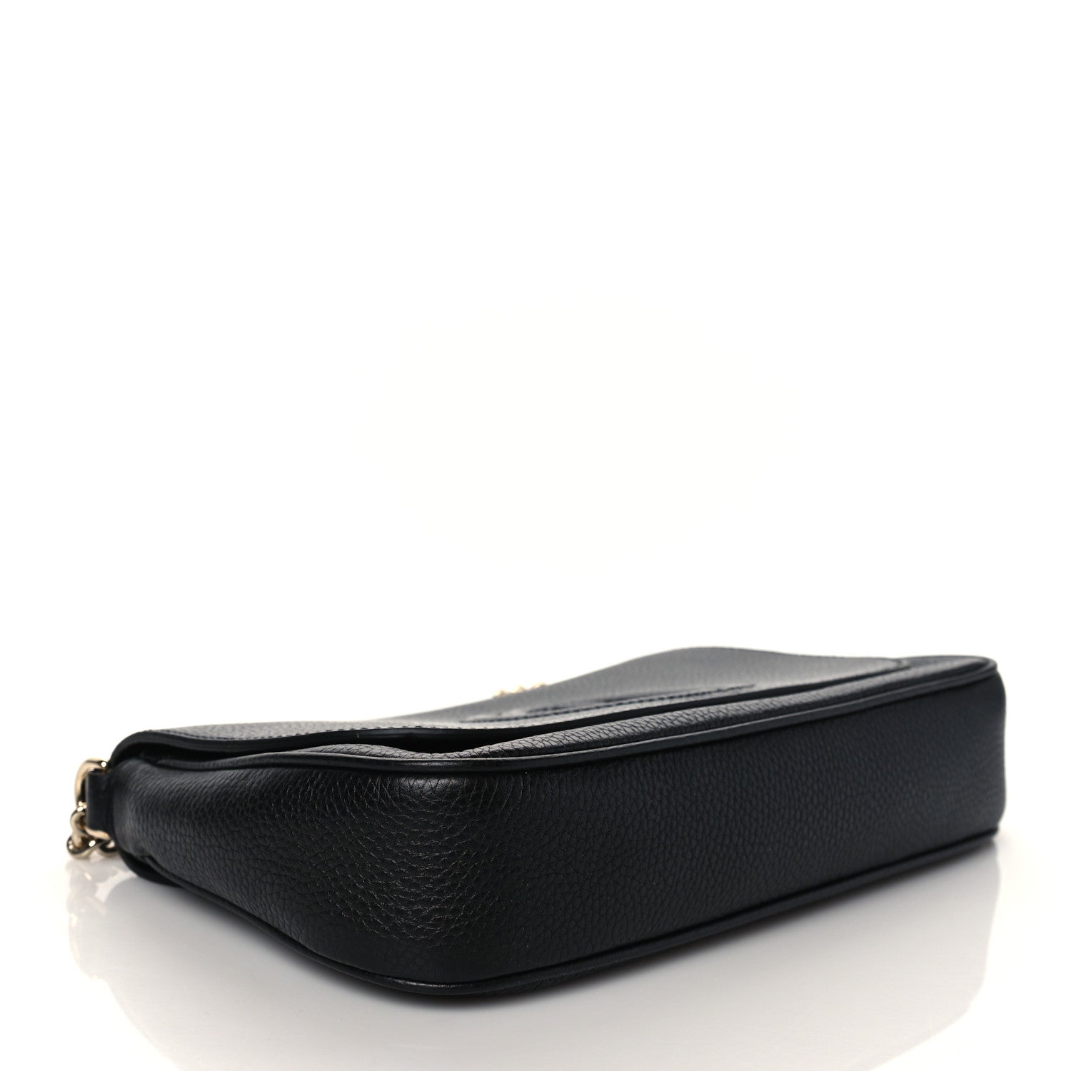 Gucci Pebbled Calfskin Medium Soho Flap Crossbody Black 4 of 11
