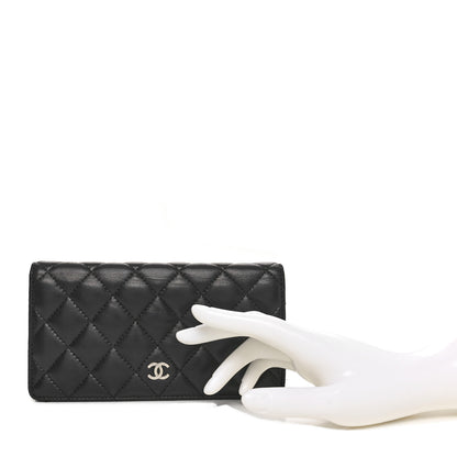 Chanel Lambskin Quilted Yen Wallet Black 2 of 11