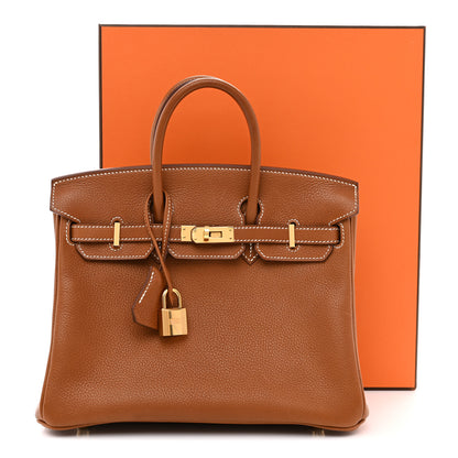 Hermes Natural Barenia Faubourg Birkin 25 Fauve 11 of 11