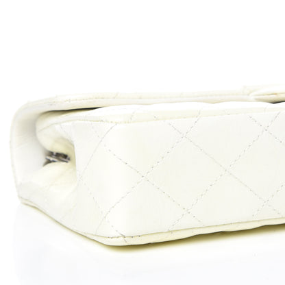 Chanel Distressed Patent Calfskin Quilted East West Flap White 5 of 16