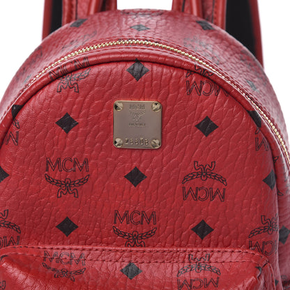 MCM Visetos Side Stud Mini Stark Backpack Ruby Red 8 of 8