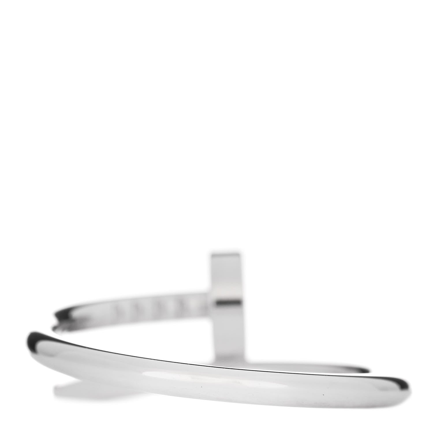 Cartier 18K White Gold Small Juste Un Clou Ring 51 5.75 3 of 5