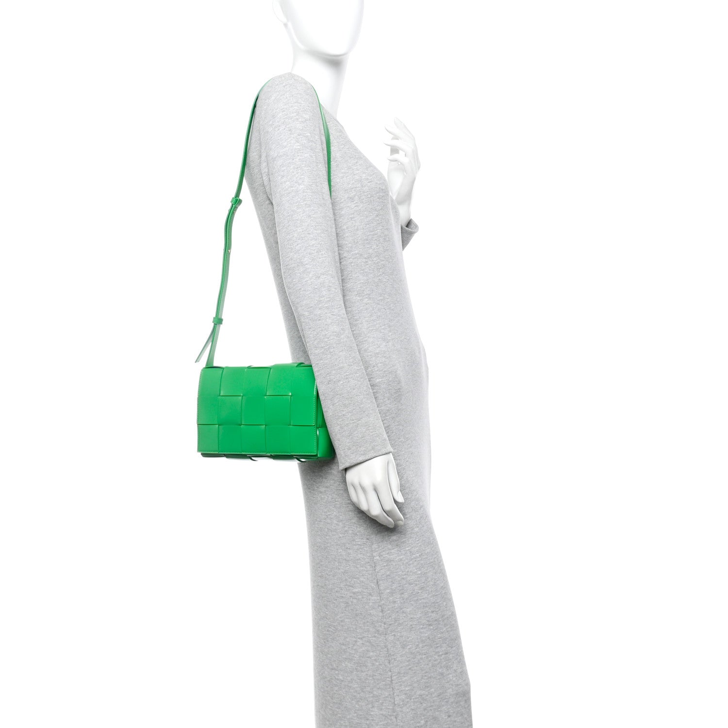 Bottega Veneta Patent Maxi Intrecciato Cassette Crossbody Bag Parakeet 2 of 12