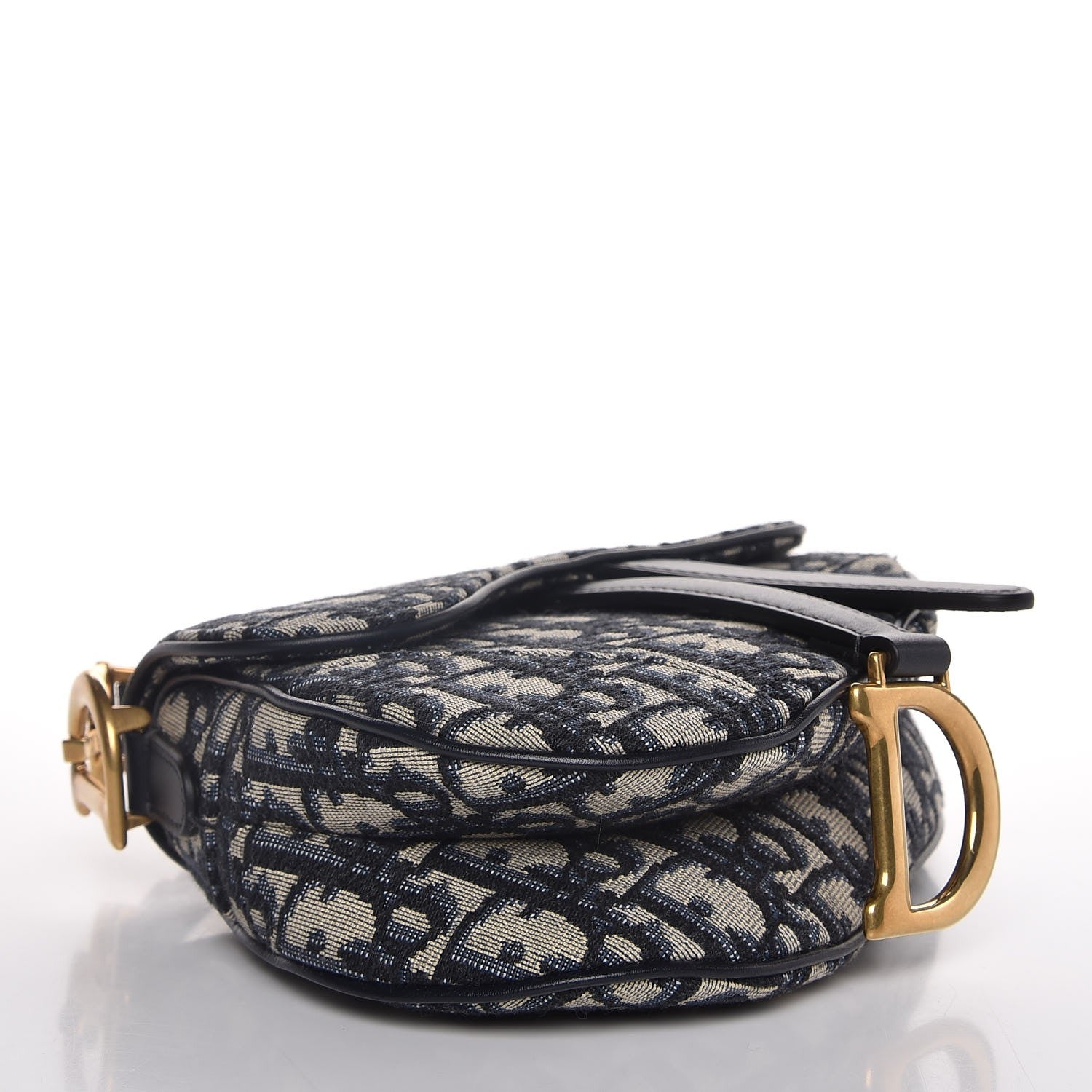 Christian Dior Oblique Mini Saddle Bag Blue 4 of 8