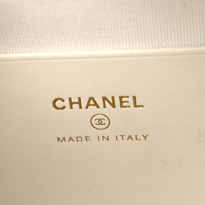 Chanel Caviar Quilted Hobo Clutch With Chain White 6 of 12