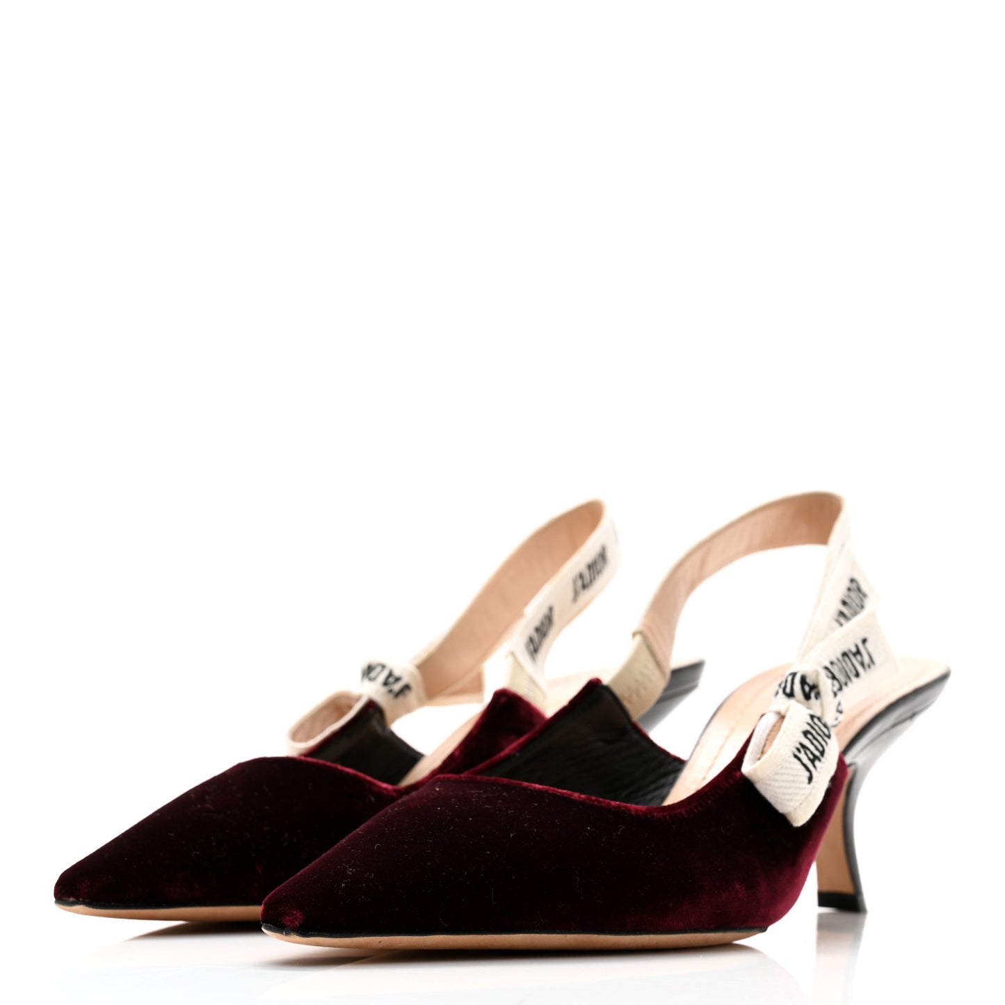 Velvet Ribbon J'Adior Slingback 65mm Pumps 39.5 Deep Amaranth