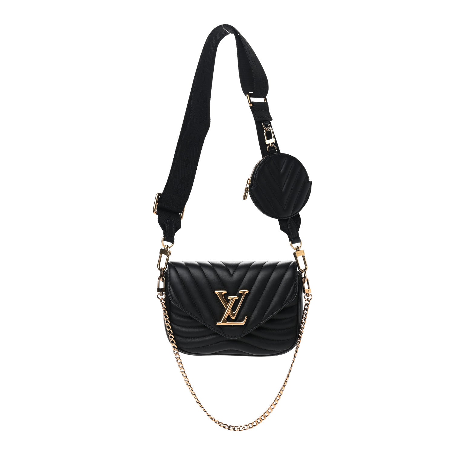 Louis Vuitton Calfskin New Wave Multi Pochette Black 1 of 8