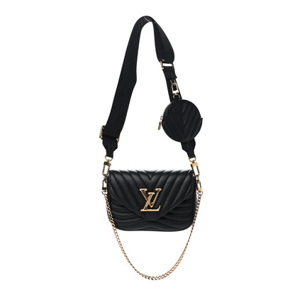 Louis Vuitton Calfskin New Wave Multi Pochette Black 1 of 8