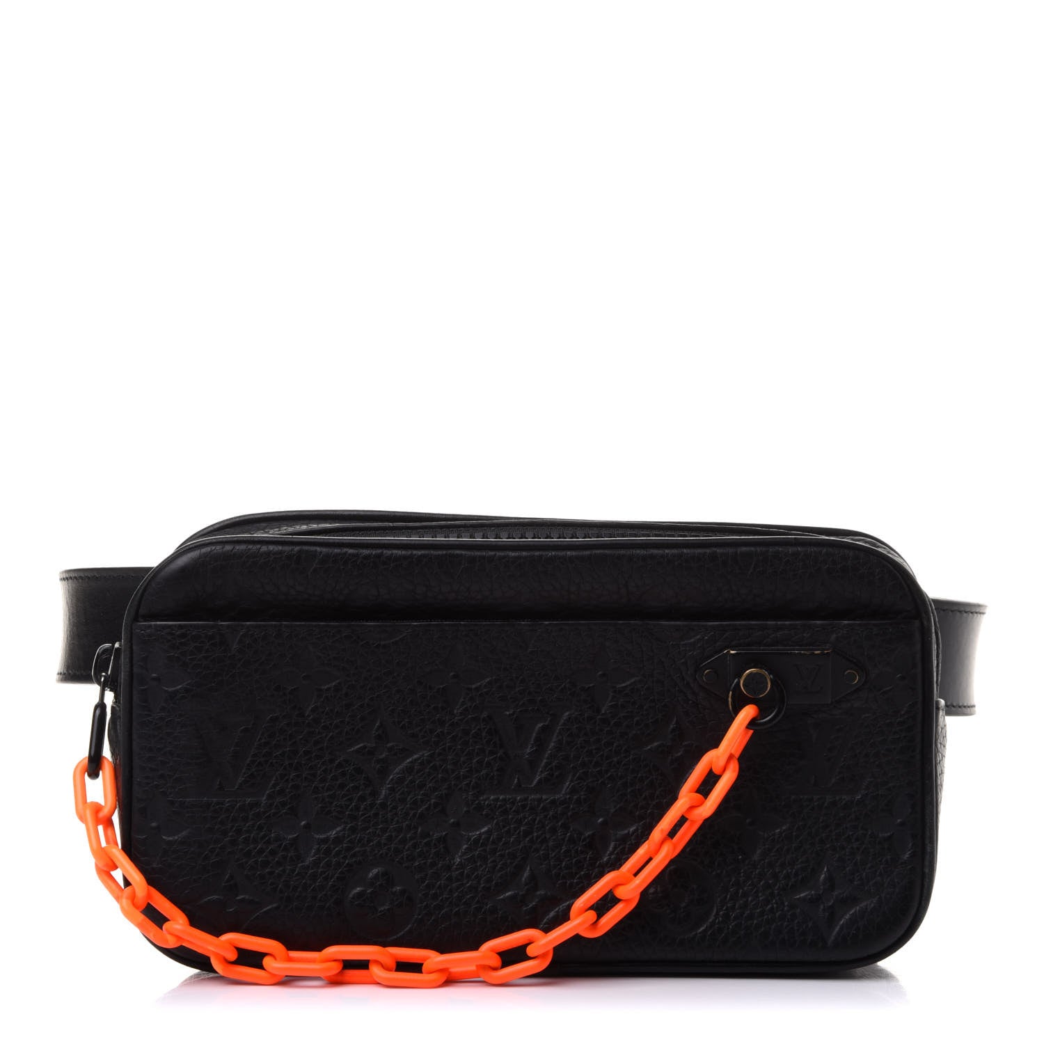 Louis Vuitton Taurillon Monogram Uniformes Solar Ray Soft Pochette Volga Belt Bag Black 1 of 14