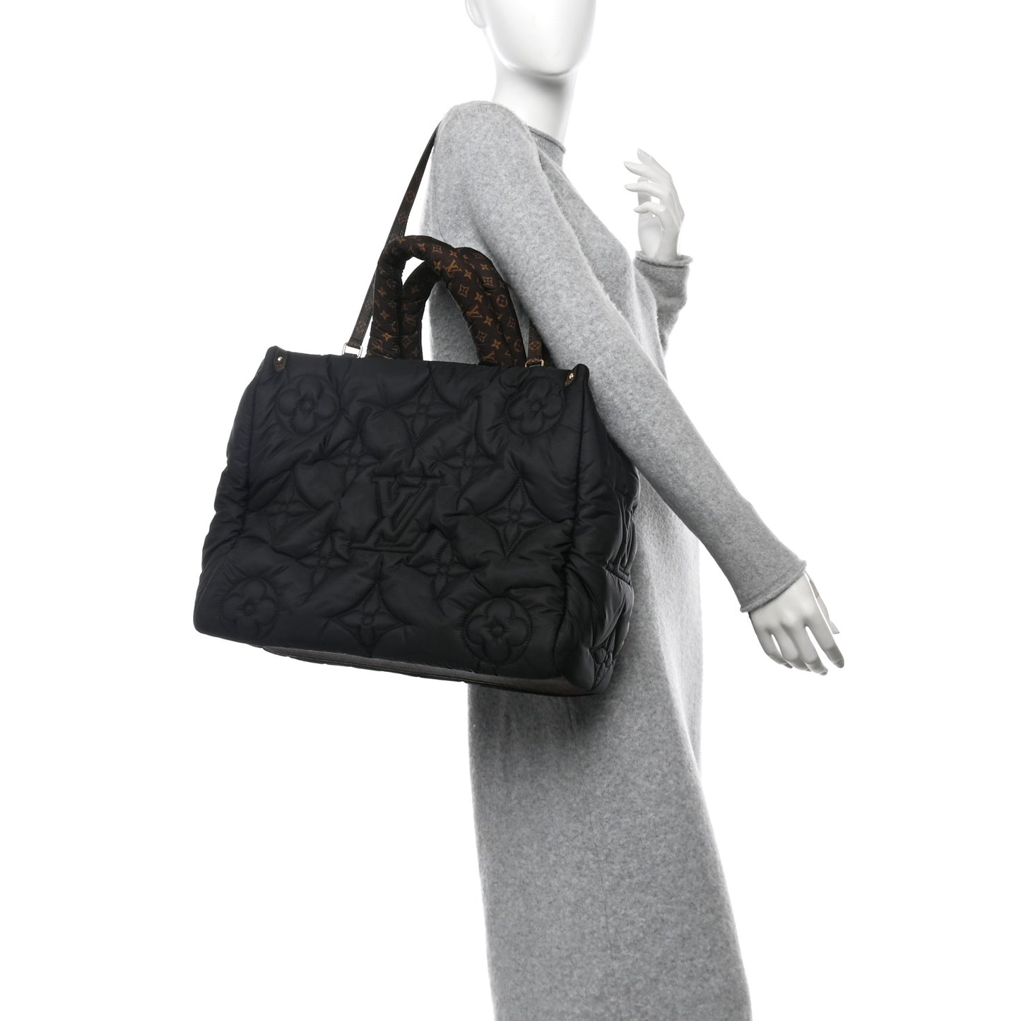 Econyl Monogram Pillow Giant Onthego GM Black