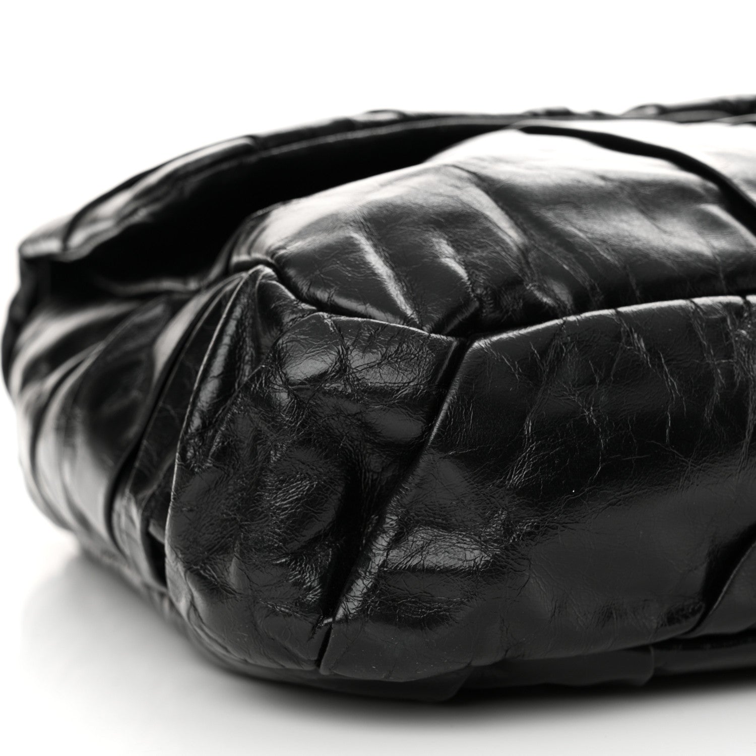 Chanel Glazed Calfskin Twisted Maxi Flap Black 9 of 10