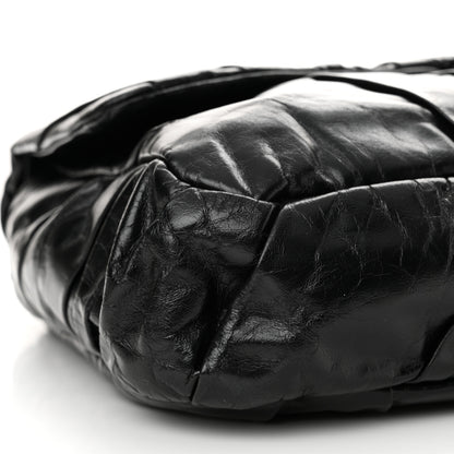Chanel Glazed Calfskin Twisted Maxi Flap Black 9 of 10