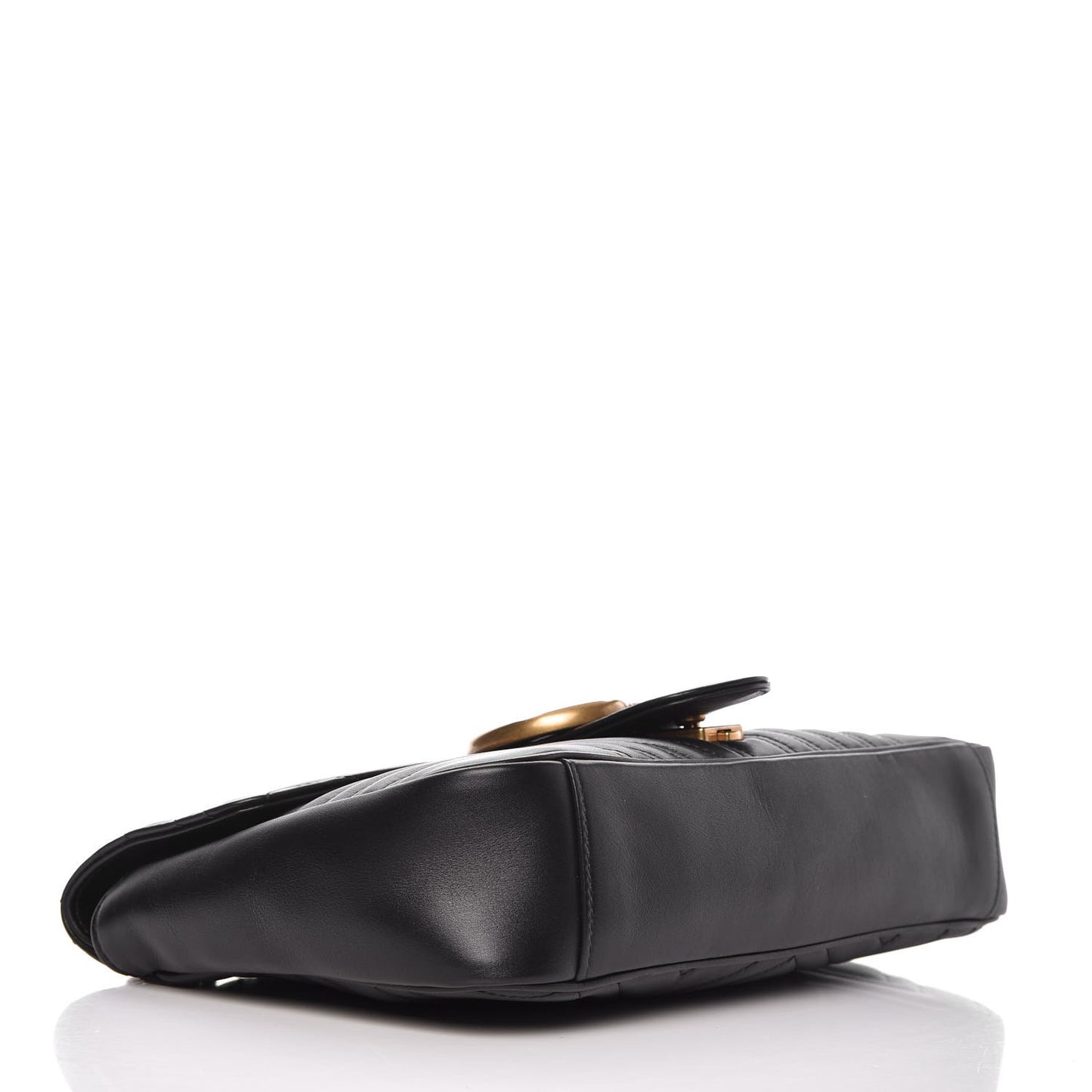 Calfskin Matelasse Medium GG Marmont Shoulder Bag Black