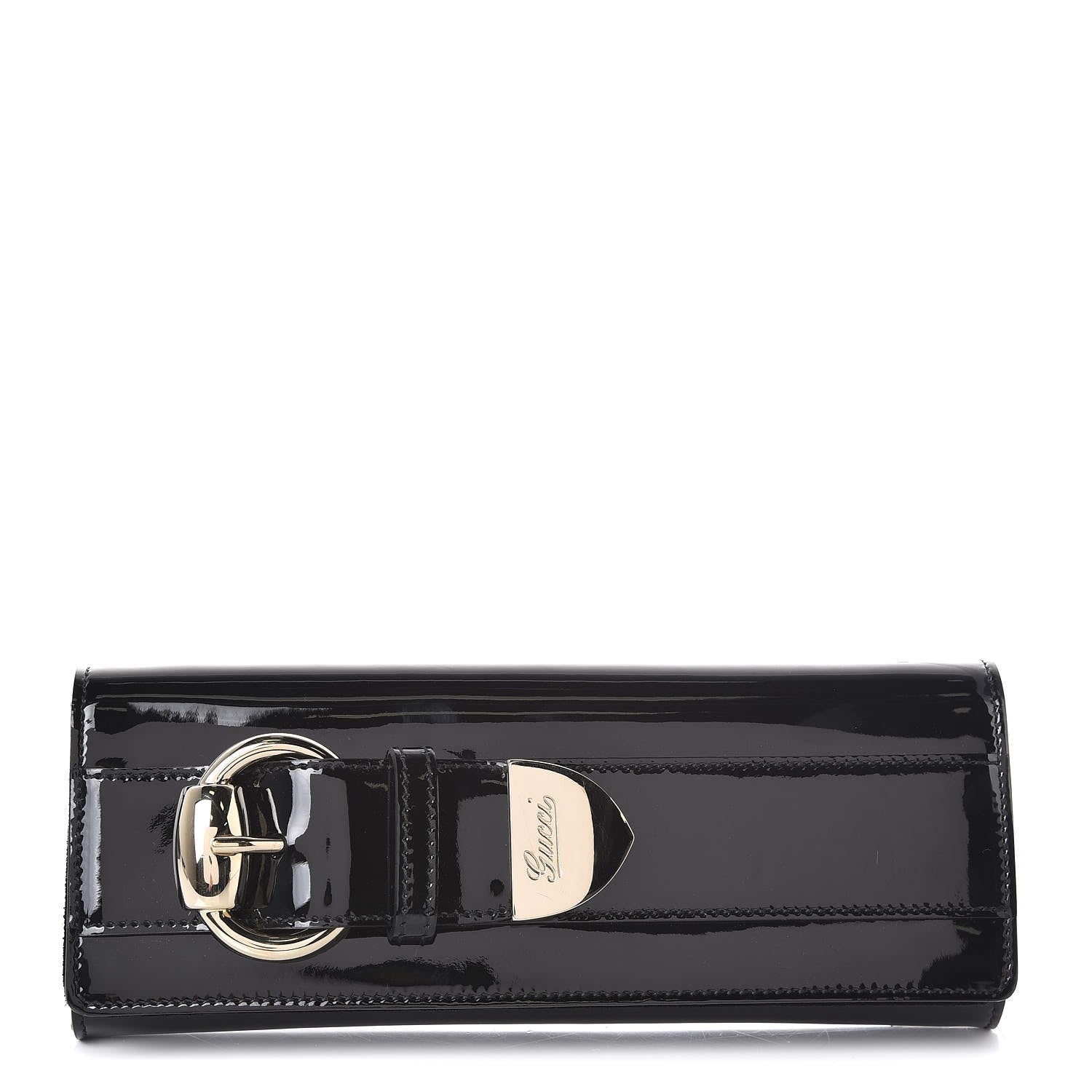 Gucci Patent Romy Clutch Black 1 of 7