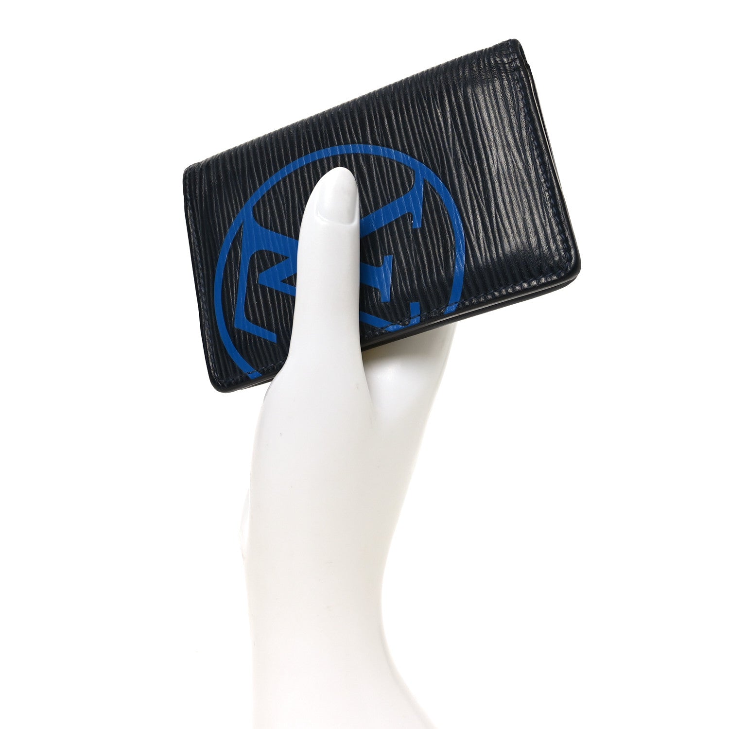 Louis Vuitton Epi Initials Pocket Organizer Blue Marine 2 of 7