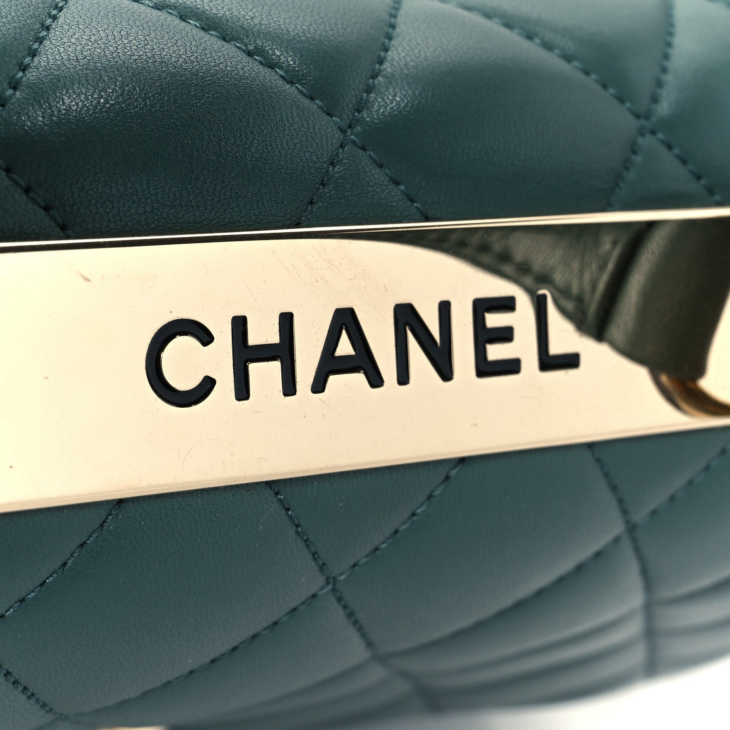 Chanel Lambskin Quilted Medium Trendy CC Flap Dual Handle Bag Green 9 of 12