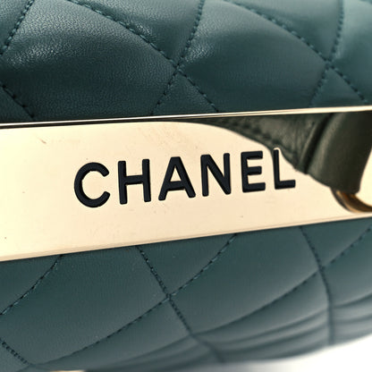 Chanel Lambskin Quilted Medium Trendy CC Flap Dual Handle Bag Green 9 of 12