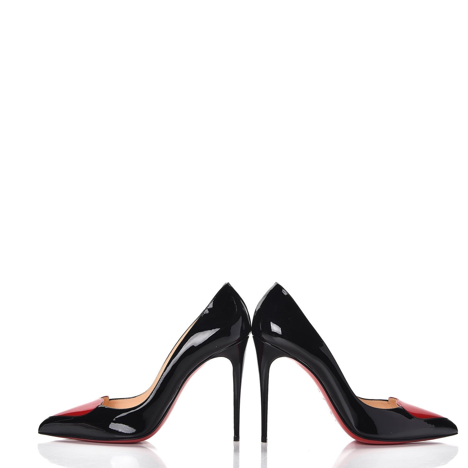 Christian Louboutin Patent Corafront 100 Pumps 39.5 Black Red 5 of 10