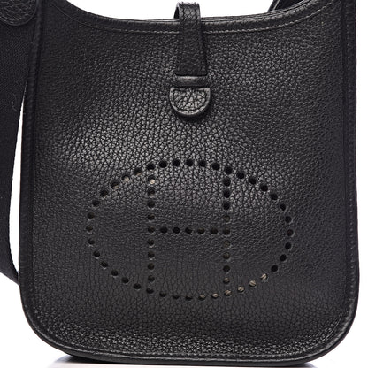 Hermes Taurillon Clemence Evelyne TPM Black 10 of 11